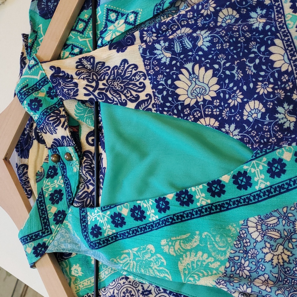 Entro Floral Patchwork Patterned Sleeveless Rayon… - image 6